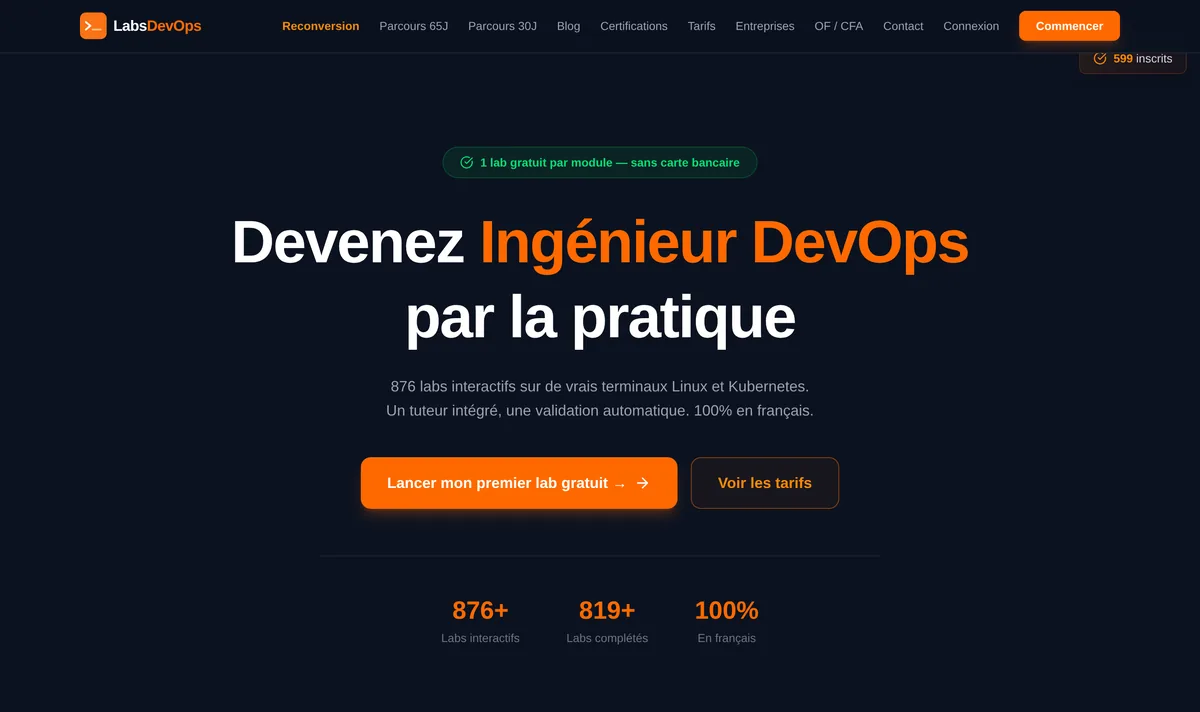 Écran de LabsDevOps